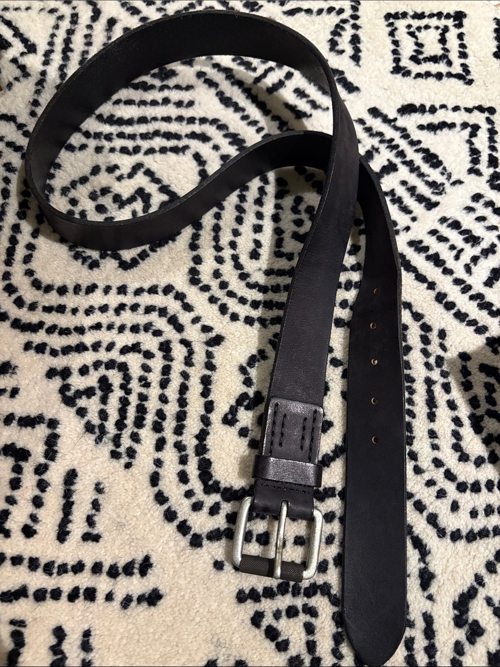 Lucky Brand Brown Leather Men's Belt with Silver Buckle